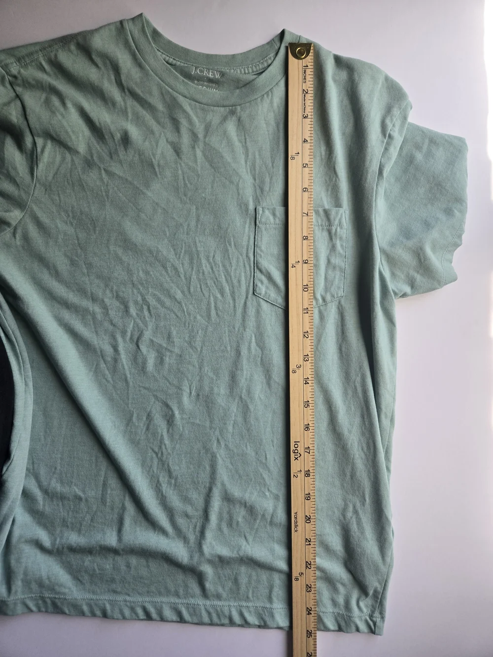 J.Crew Men’s Mint Green Pocket Crew Neck T‑Shirt – Size M